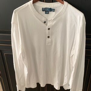 Polo by Ralph Lauren Men's White Long Sleeve Shirt